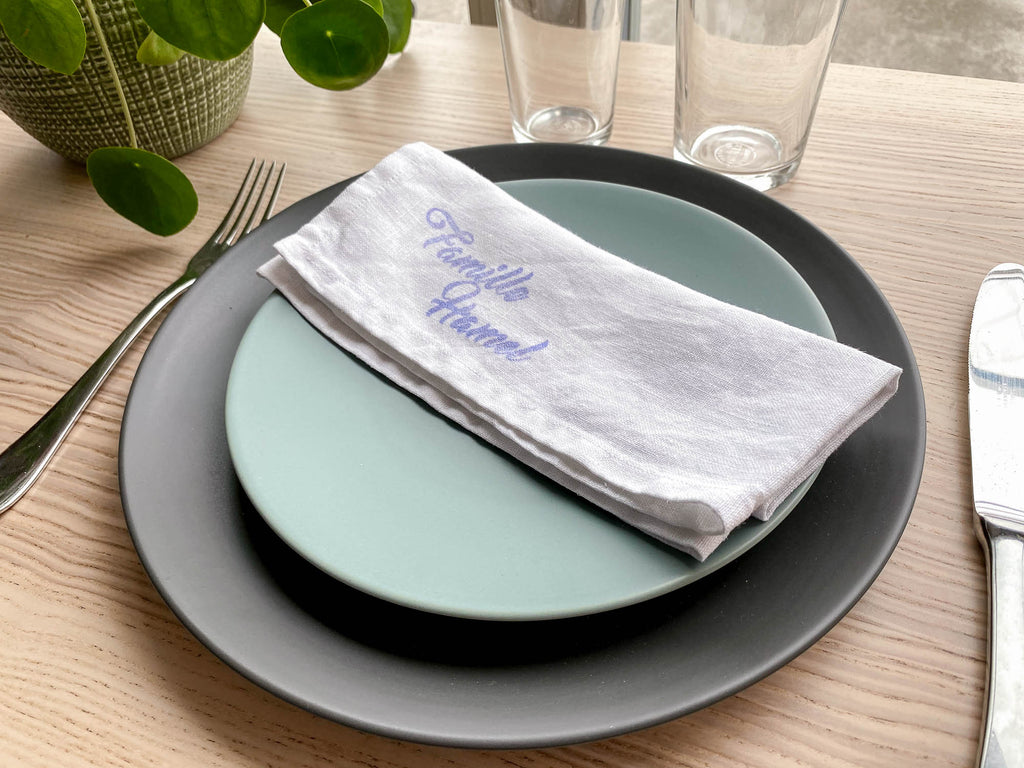 Lot de serviettes de table personnalisées - Kraftille