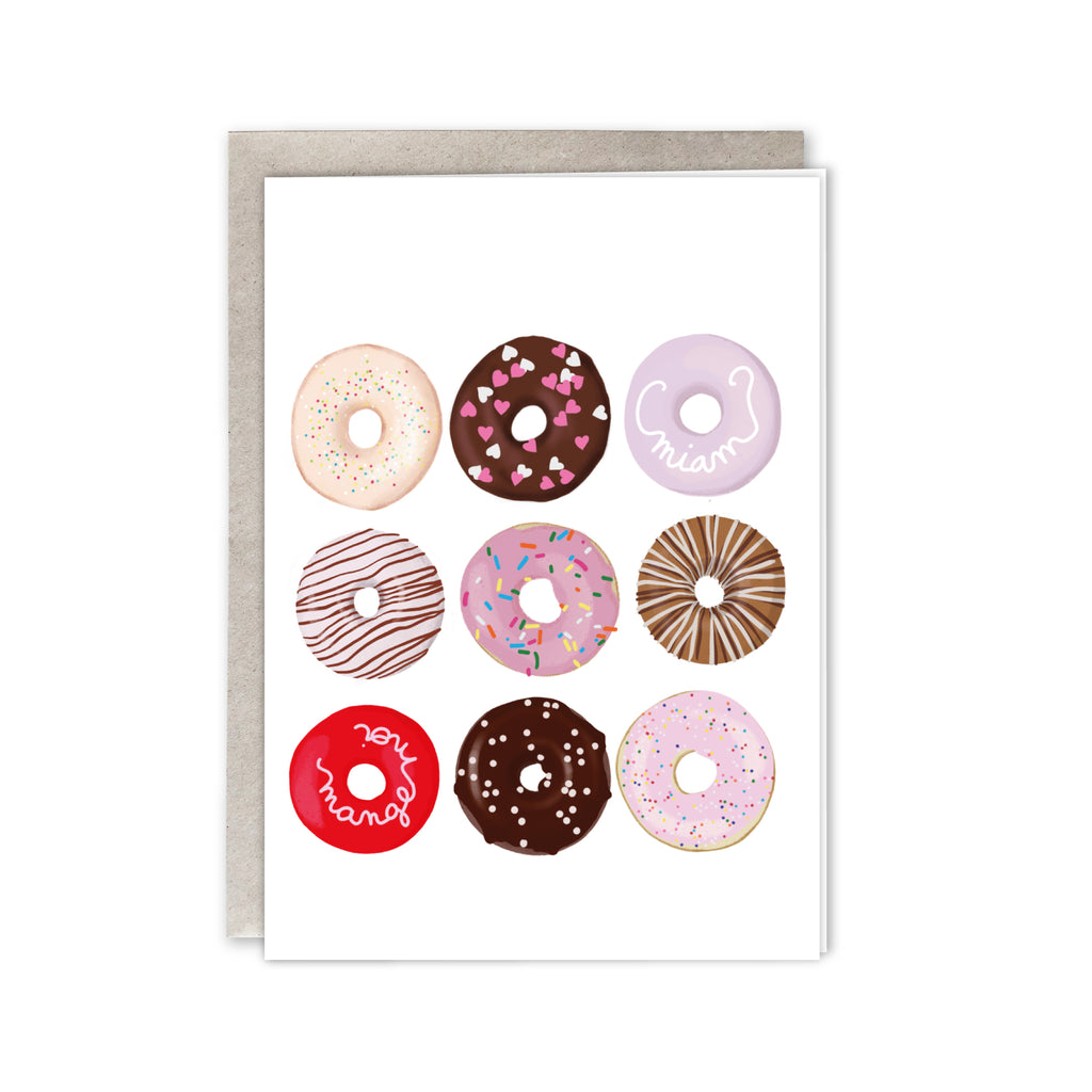 Carte donuts "mange moi" - Kraftille