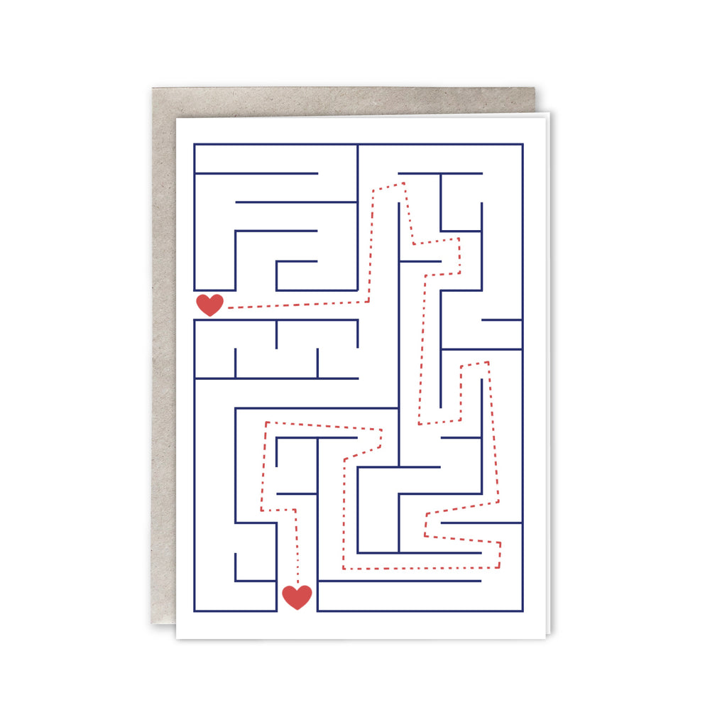 Carte labyrinthe amoureux - Kraftille